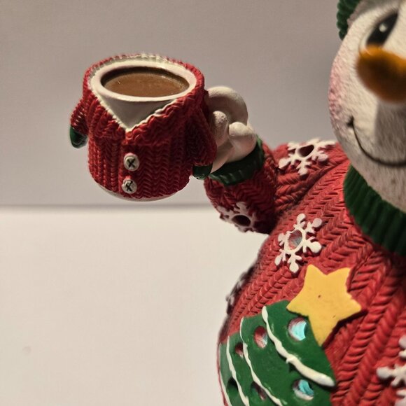 Precious Moments snowman w/ Music & flashing lights, great for desk decoration - Picture 3 of 7